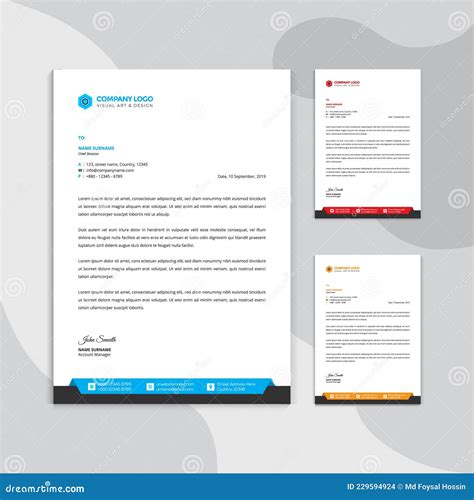 Professional Corporate Business Modern Colorful Letterhead Vector