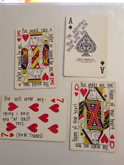 52 Things I Love About You Old Or New Deck Of Cards Intended For 52