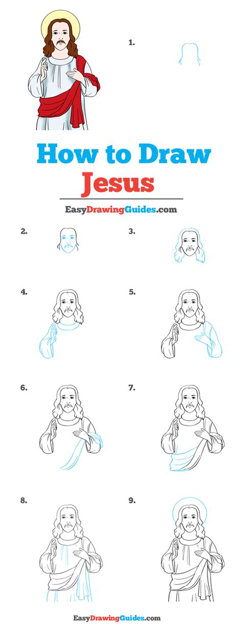 How To Draw Jesus Really Easy Drawing Tutorial