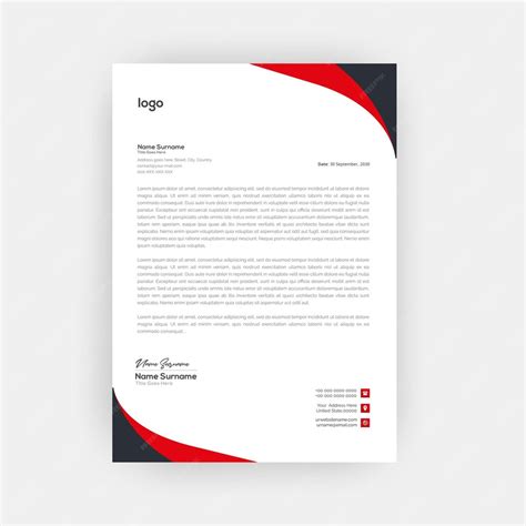 Premium Vector Corporate Letterhead Template Design