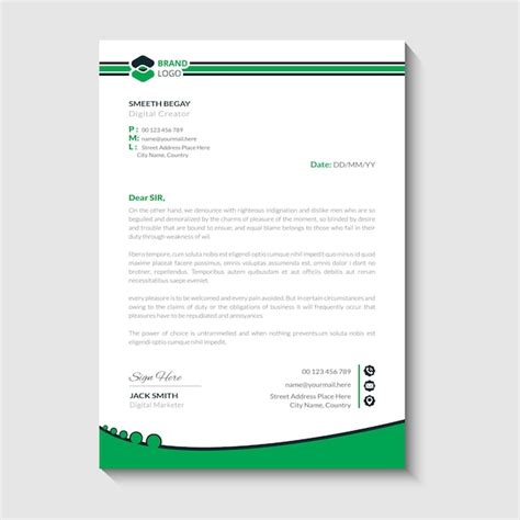 Premium Vector Letterhead Design