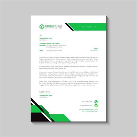 Premium Vector Letterhead Design