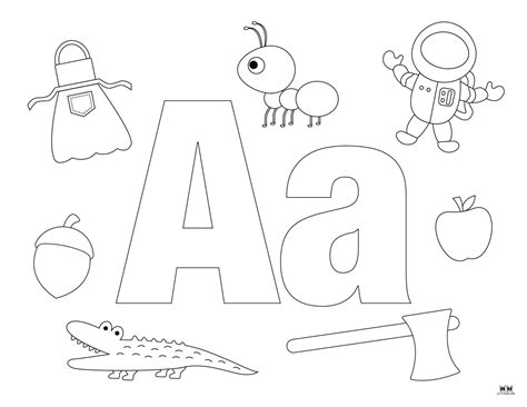 Letter A Coloring Pages 15 Free Pages Printabulls