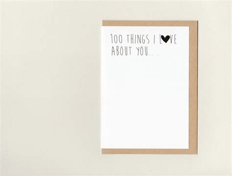 10 Things I Love About You Greeting Card Valentines Etsy Australia