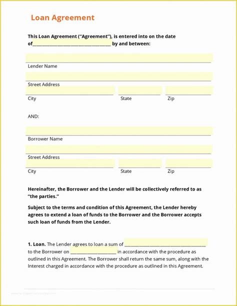 Free Template For Loan Agreement Between Friends Of Of Personal Loan Repayment Agreement T