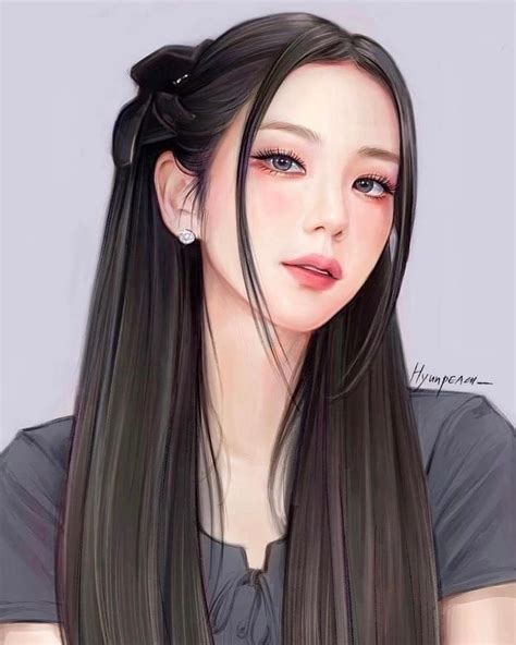 Save Follow Kpop Drawings Cute Drawings Portrait Drawing Girl