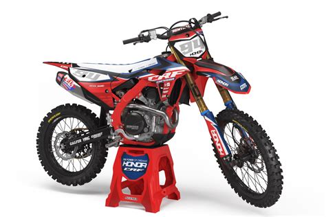 Custom Dirt Bike Graphics Kit Honda Just1 Red Custom Graphics Mx