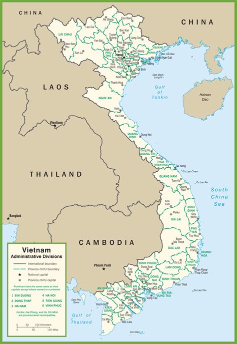 Vietnam Political Map Ontheworldmap Com