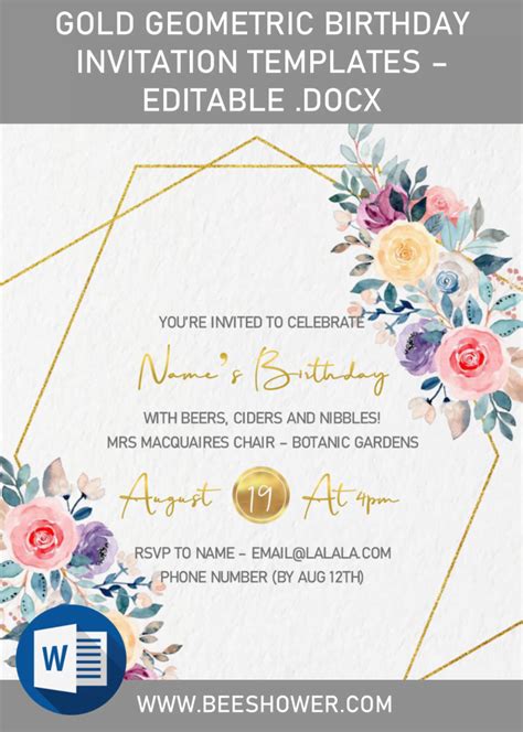 Come and visit our site, already thousands of classified ads await you. Gold Geometric Baby Shower Invitation Templates - Editable ...