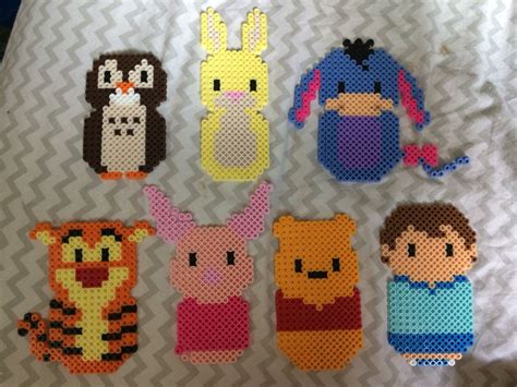 Winnie The Pooh Characters Perler Bead Perler Bead Disney Perler