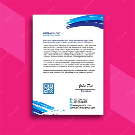 Premium Vector Corporate Letterhead Template Design