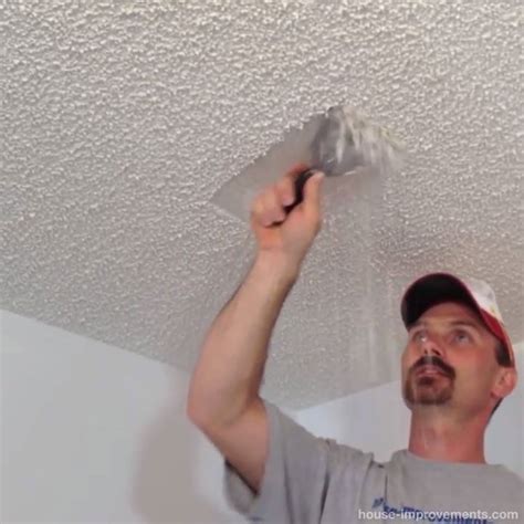 Today we're starting on a master bedroom renovation project and the first step is to remove this old style acoustic. Scraping off ceiling popcorn