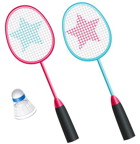 317 transparent png of badminton. Badminton Rackets with Shuttlecock PNG Vector Clipart ...