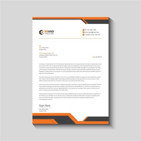 Premium Vector Corporate Letterhead Design