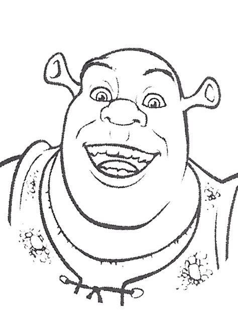 Desenho De Shrek Sorrindo Para Colorir Tudodesenhos