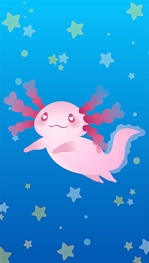 Cute Axolotl Wallpapers Wallpaper Cave