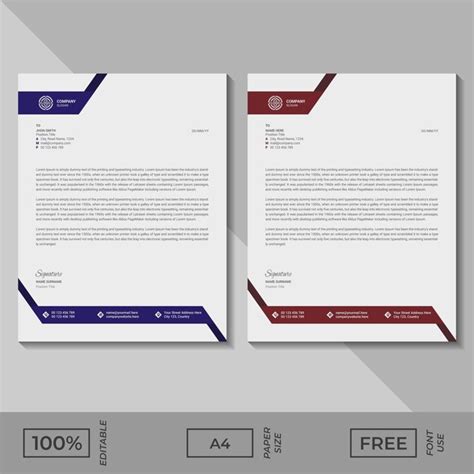 Premium Vector A Letterhead Design Template