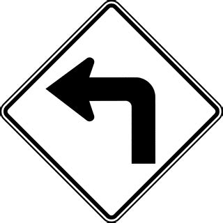 Left Turn Black And White ClipArt ETC