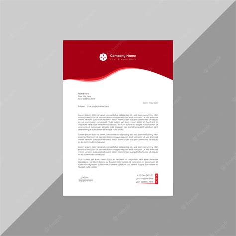 Premium Vector Corporate Letterhead Template Design Vector