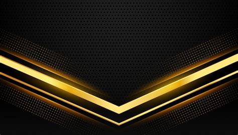 Free Vector Stylish Black And Gold Background With Text Space