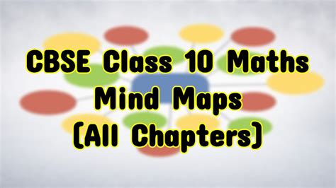 Mind Maps For CBSE Class 10 Maths 2024 PDF