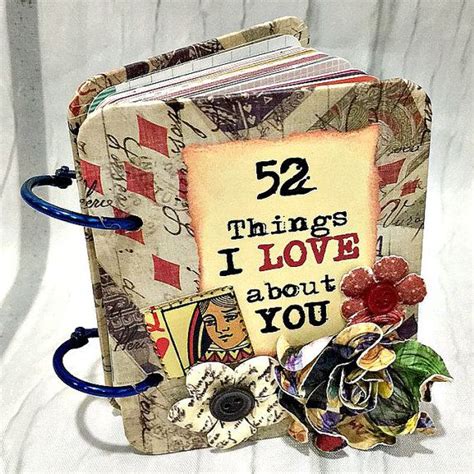 52 Things I Love About You Mini Album Scrapbook Scrapbooking Etsy