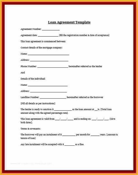 Free Template For Loan Agreement Between Friends Of Personal Loan Agreement Between Friends