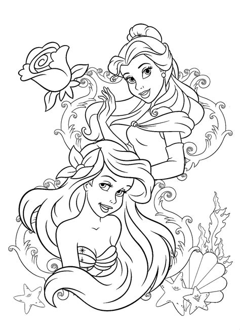 Ariel The Mermaid Coloring Pages 100 Printable Coloring Pages