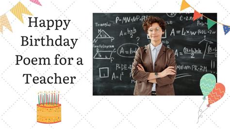 Happy Birthday Poem For A Teacher The Thank You Notes Blog