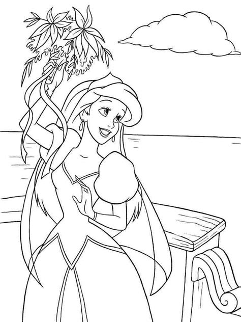 Ariel The Little Mermaid Coloring Pages Free Printable Templates