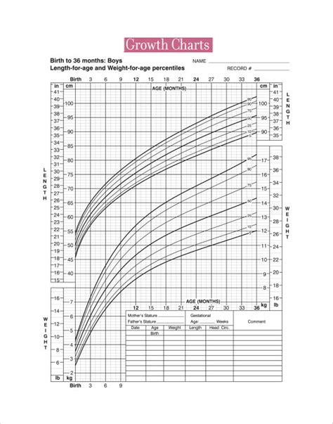 Sample Baby Weight Charts Sample Templates