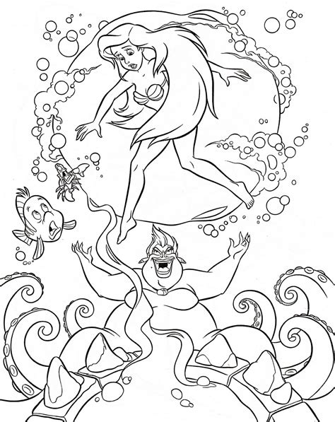 Ariel The Mermaid Coloring Pages 100 Printable Coloring Pages