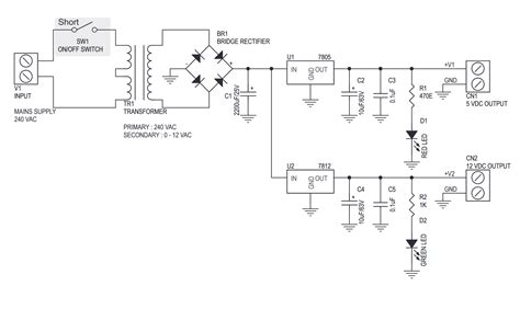 5v And 12v Regulated Power Supply Electronics