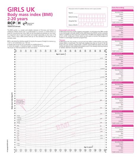 BMI Chart 2-20 Years (WHO 2-4 UK90 4-20) | Health for all ...