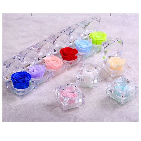 Wholesale Price Preserved Roses In Ring Box Preserved Flower Rose With