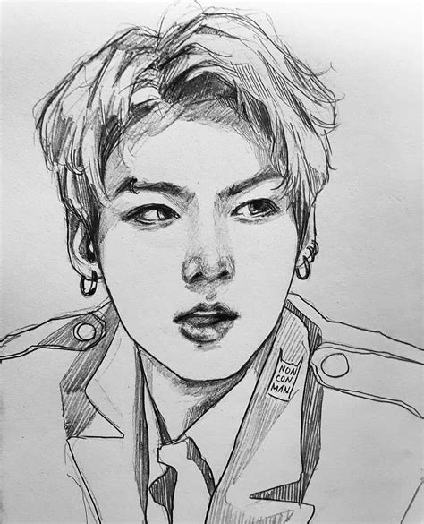 Jungkook Bts Drawings Kpop Drawings Bts Fanart