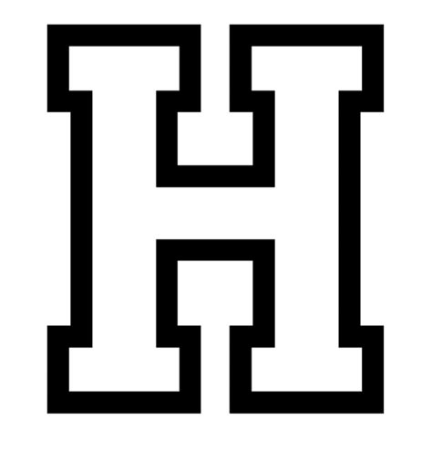 Printable Letter H Outline