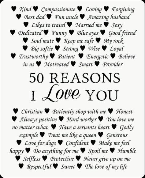 100 Reasons Why I Love You List And T Ideas Artofit