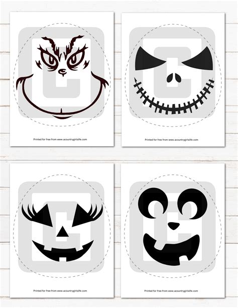 Free Printable Pumpkin Carving Stencils Easy