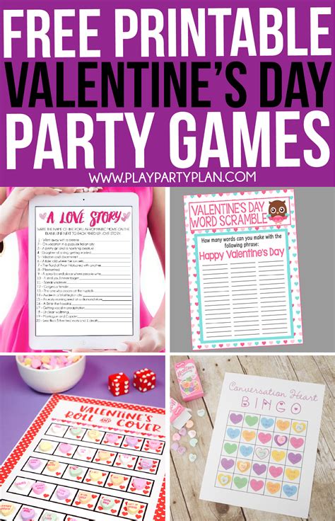 Free Printable Valentine Games