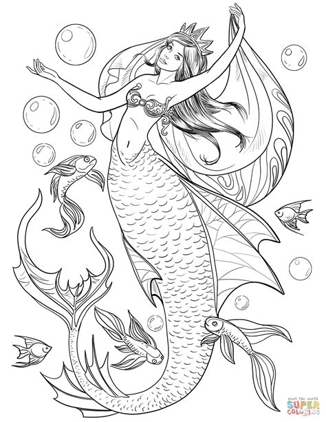 Mermaid Printable Coloring