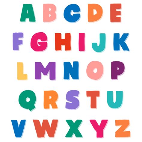 Printable Colored Alphabet Letters Free