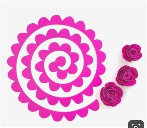 Printable Rolled Paper Flower Template