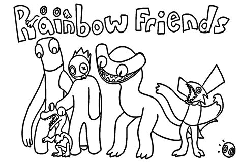 Rainbow Friends Printable Coloring Pages