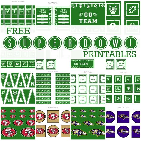 Super Bowl Printables