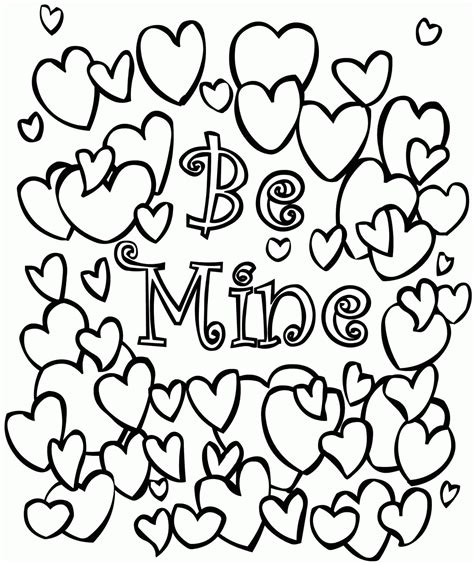 Valentines Day Pictures To Color Printable