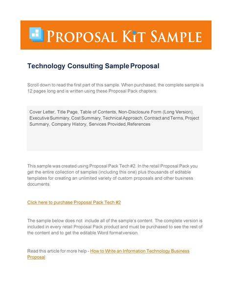 Consultant Proposal Template 7 Download Documents In PDF , Word