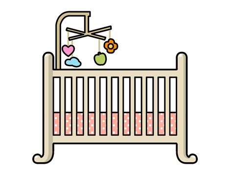 Cots Infant Clip Art Baby Crib Clipart, HD Png Download