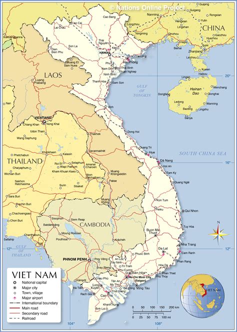 Nung River Vietnam Map Cities And Towns Map