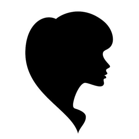 Premium Vector Woman Face Silhouette Vector Illustration